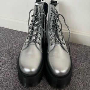 Dr. Martens Jason Max Metallic Tumble Platform Boots